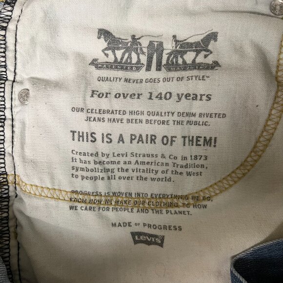 Levi's 505 Men's Jeans Regular Fit 34x30 Blue Medium Wash Stretch Straight Leg - Picture 13 of 13